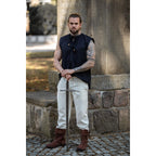 Image produit Chemise médiévale à lacets Jean sans manches noire