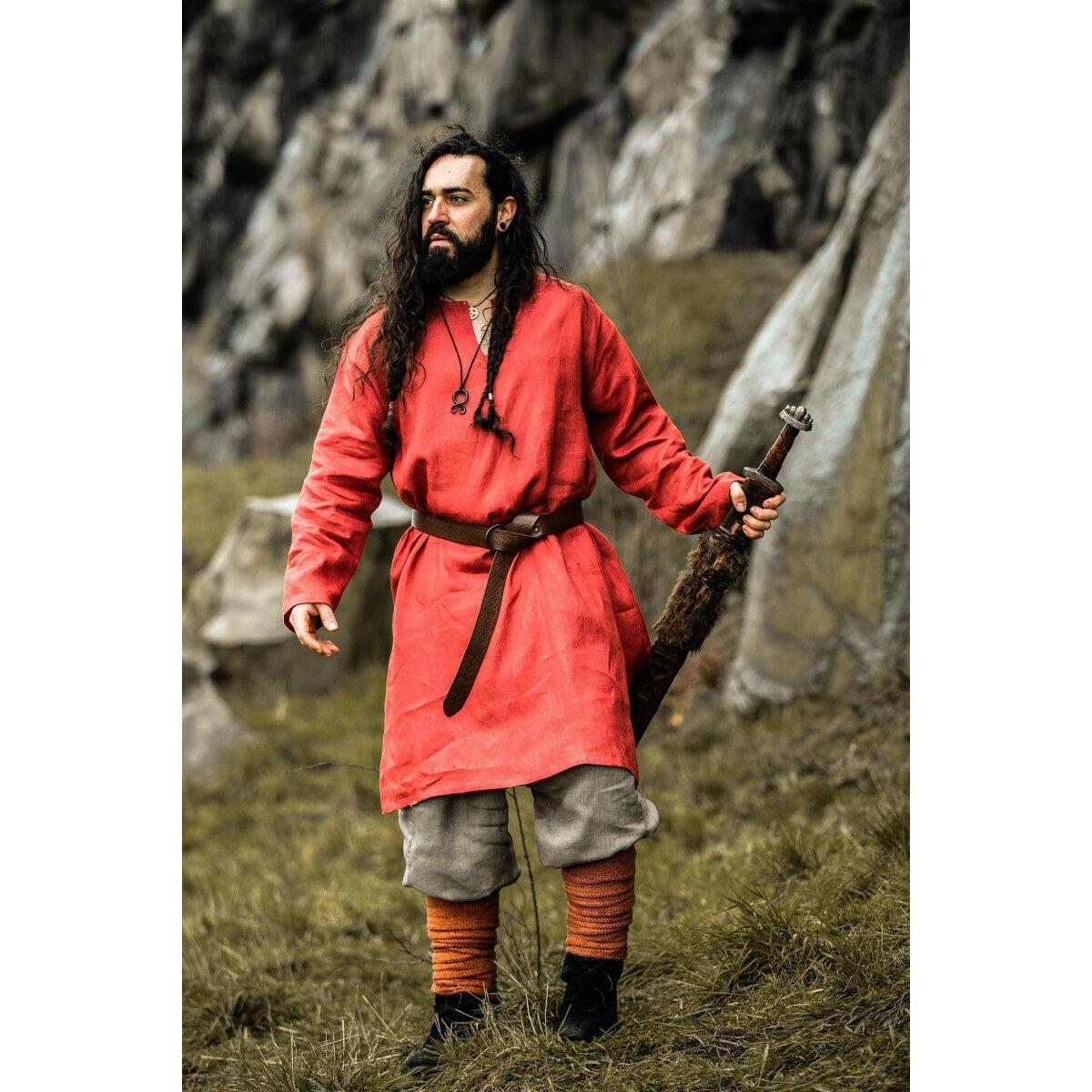 Produktbild Mittelalter Leinentunika Halvar rot