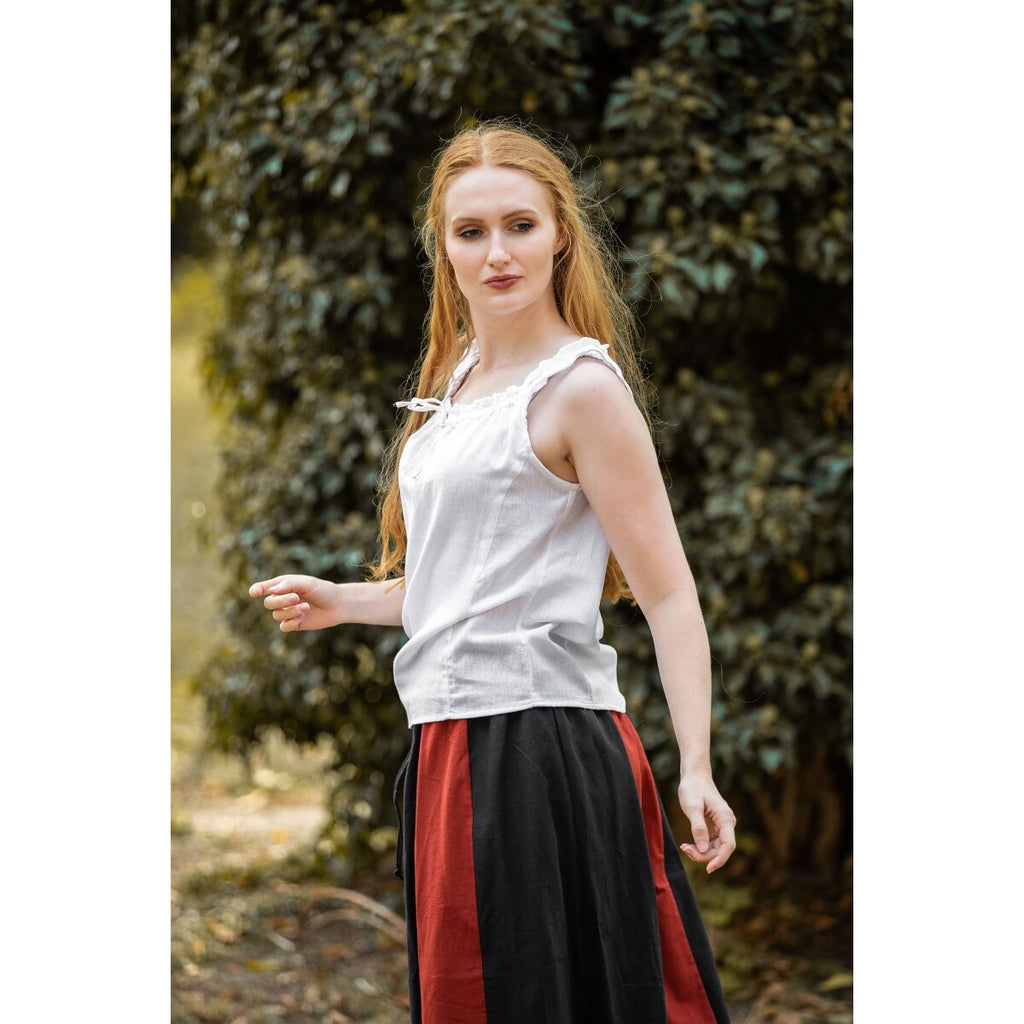 Productafbeelding Middeleeuwse zomerblouse Adele mouwloos wit
