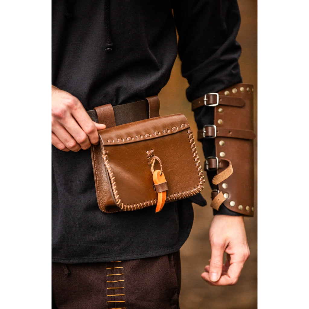 Image produit Bourse de ceinture médiévale en cuir Volmar