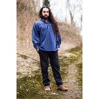 Productafbeelding Middeleeuws staande kraag vetershirt Friedrich blauw