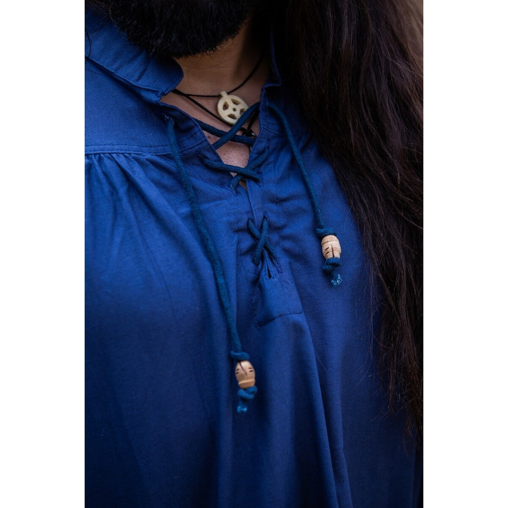 Productafbeelding Middeleeuws staande kraag vetershirt Friedrich blauw