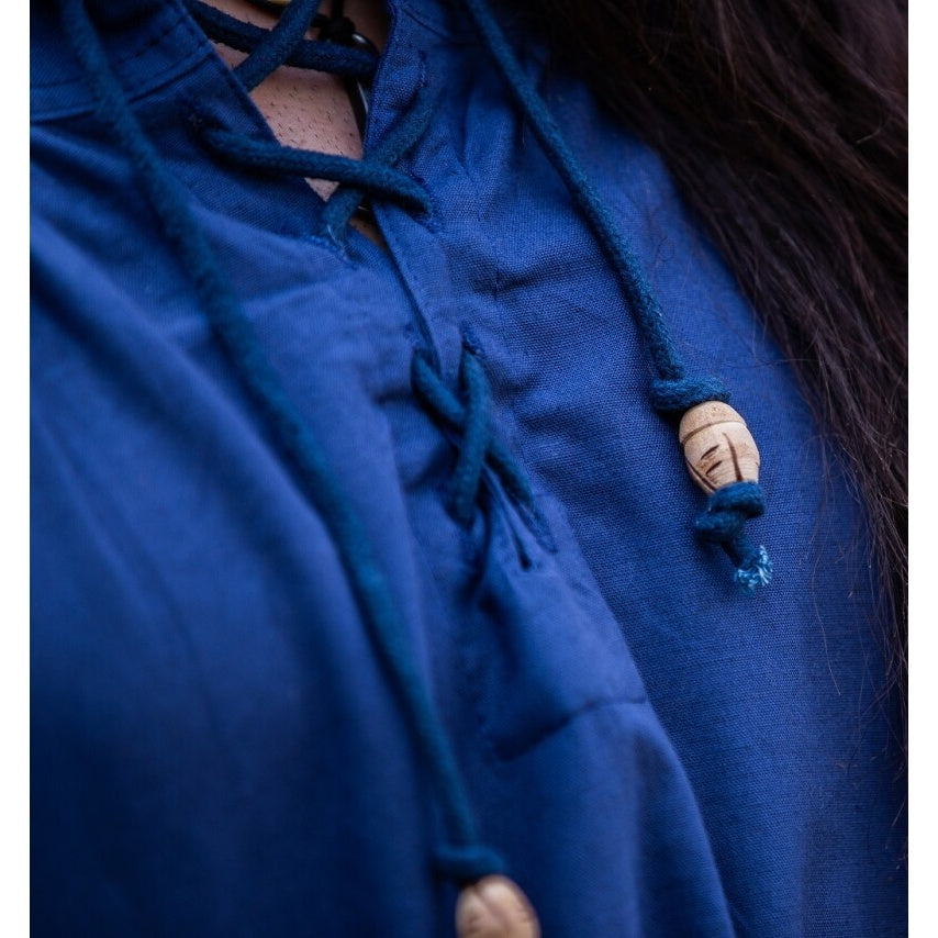 Productafbeelding Middeleeuws staande kraag vetershirt Friedrich blauw