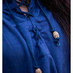 Productafbeelding Middeleeuws staande kraag vetershirt Friedrich blauw