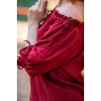Produktbild Mittelalter Kurzarmbluse Sandra rot