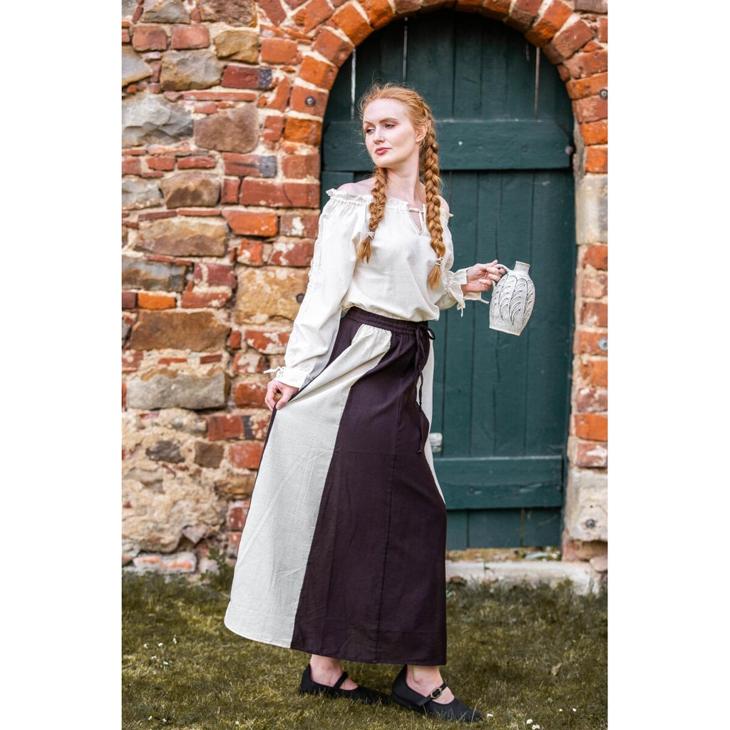 Productafbeelding Middeleeuwse blouse met kant Bettina beige