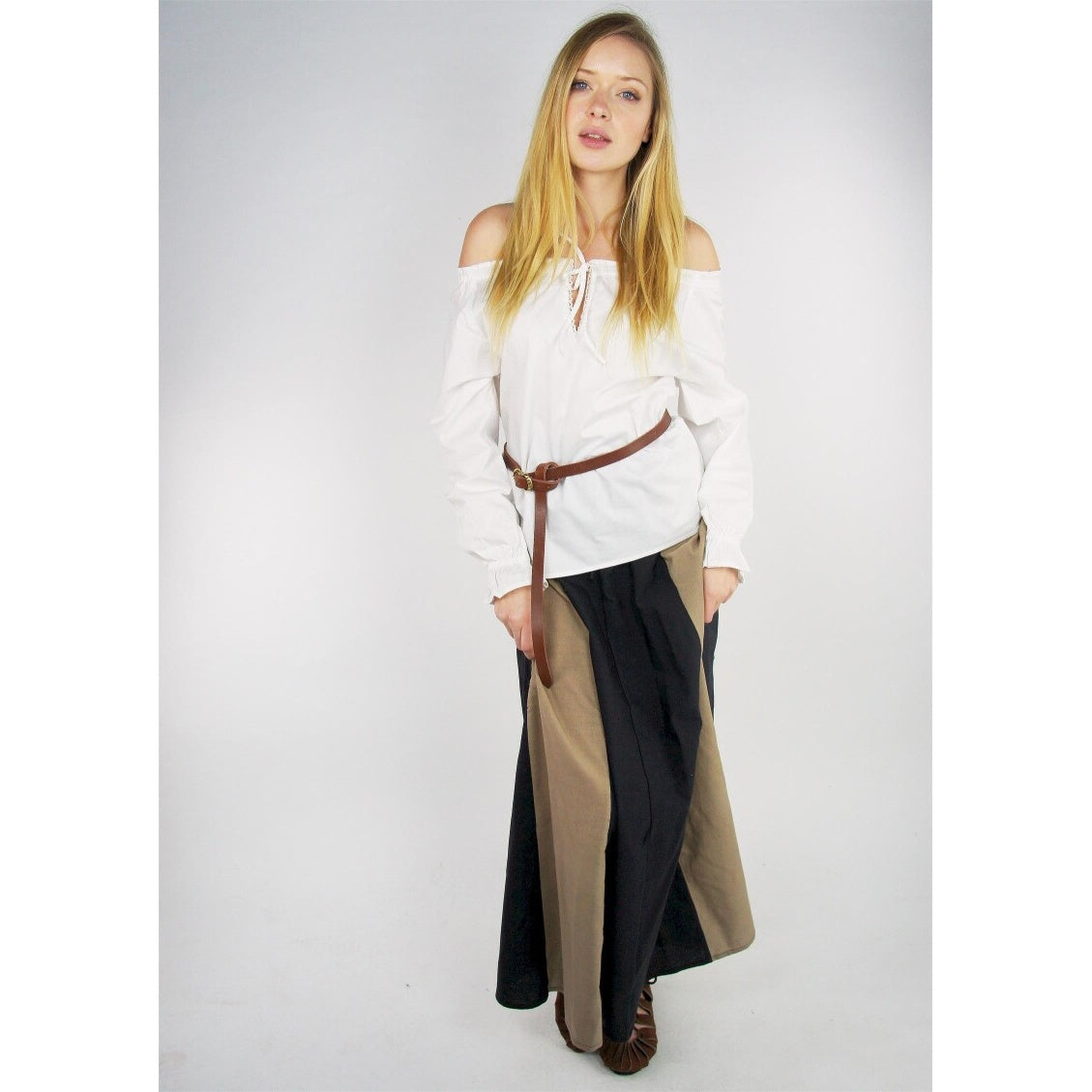 Produktbild Mittelalter Bluse mit Spitze Bettina weiß