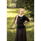 Productafbeelding Middeleeuwse blouse met korte mouwen Vera zwart