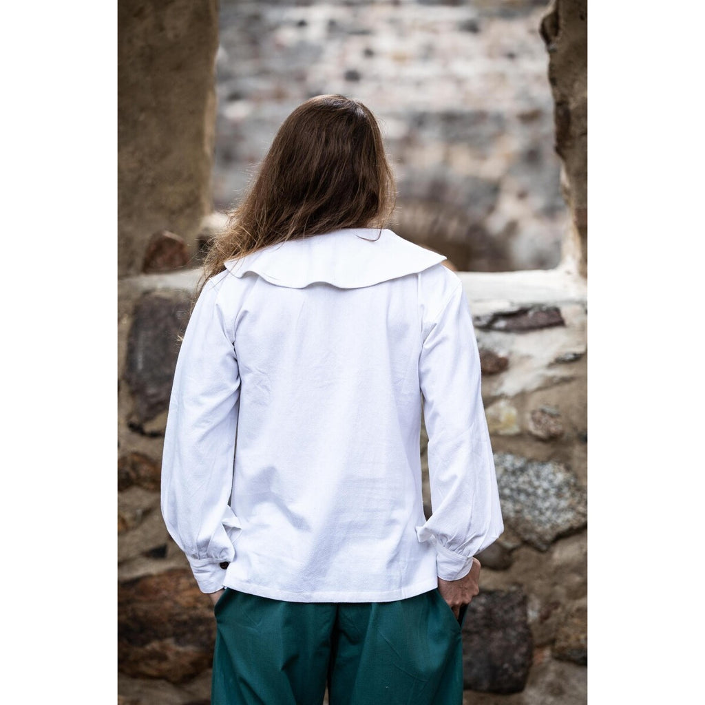 Produktbild Mittelalter Rundkragenhemd Athos weiß