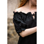 Produktbild Mittelalter Kurzarmbluse Verena schwarz
