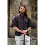 Image produit Chemise médiévale Erik manches courtes marron