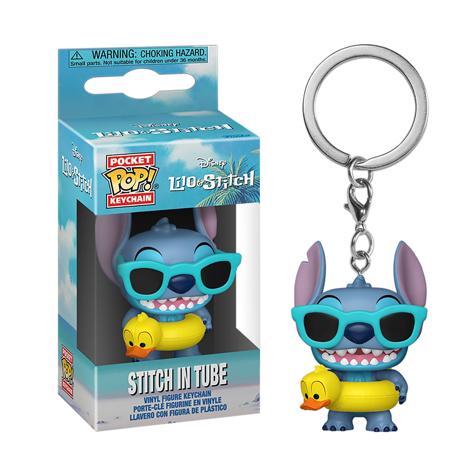 Productafbeelding Stitch in Zwemband Funko Pop Sleutelhanger - Lilo & Stitch