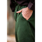 Image produit Pantalon médiéval Linhart avec laçage à la taille vert