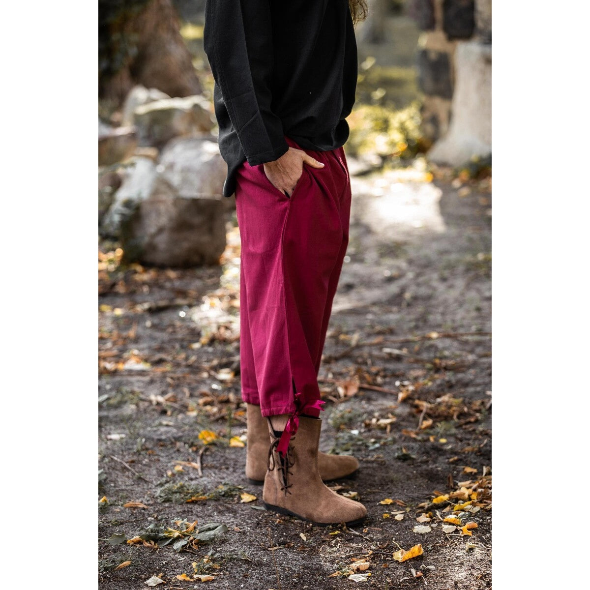 Produktbild Mittelalter Kniebundhose Vincent rot