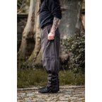Productafbeelding Middeleeuwse broek Tiago met beenvetering bruin