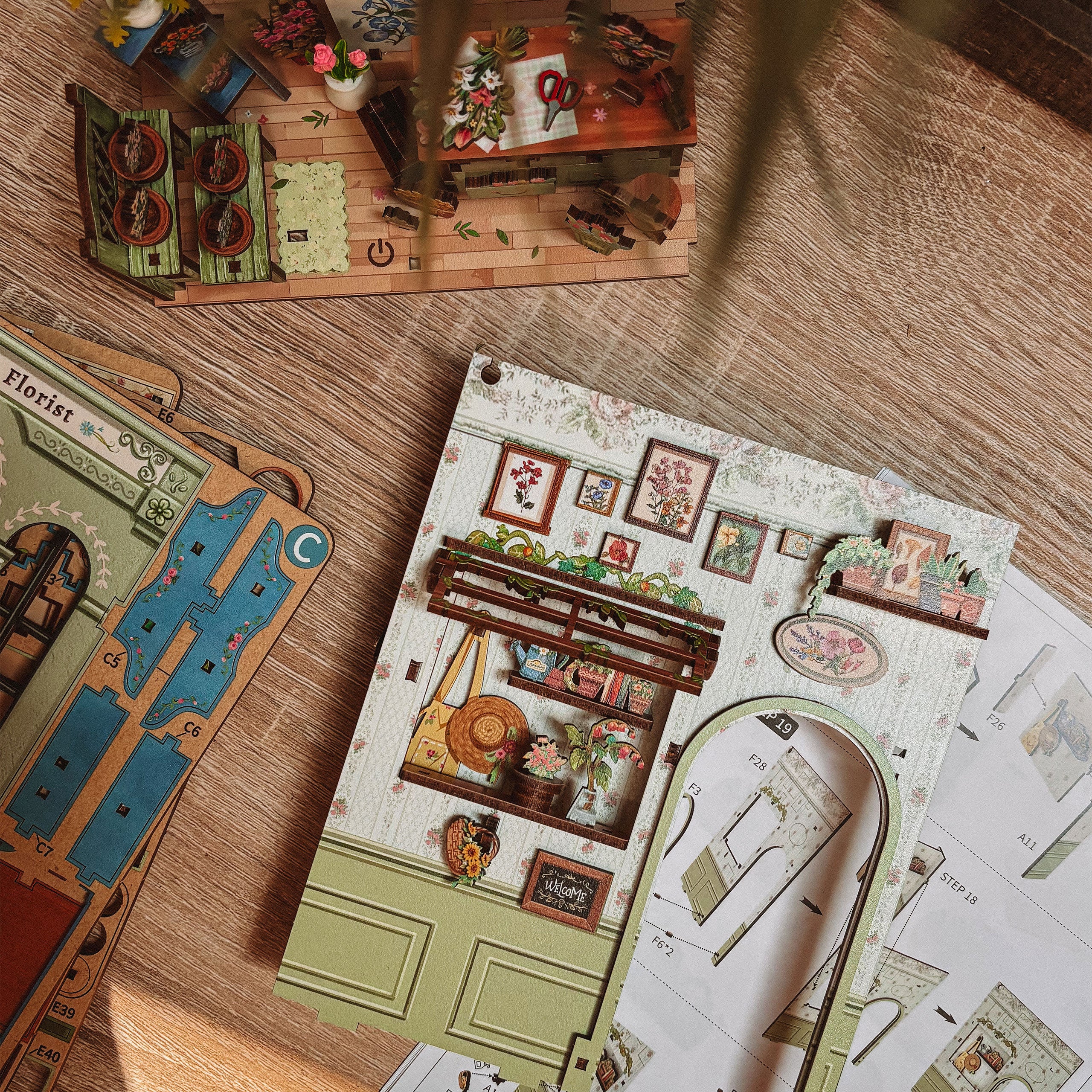 Image produit CuteBee - Maquette de maison miniature Book Nook Champs-Élysées Florist