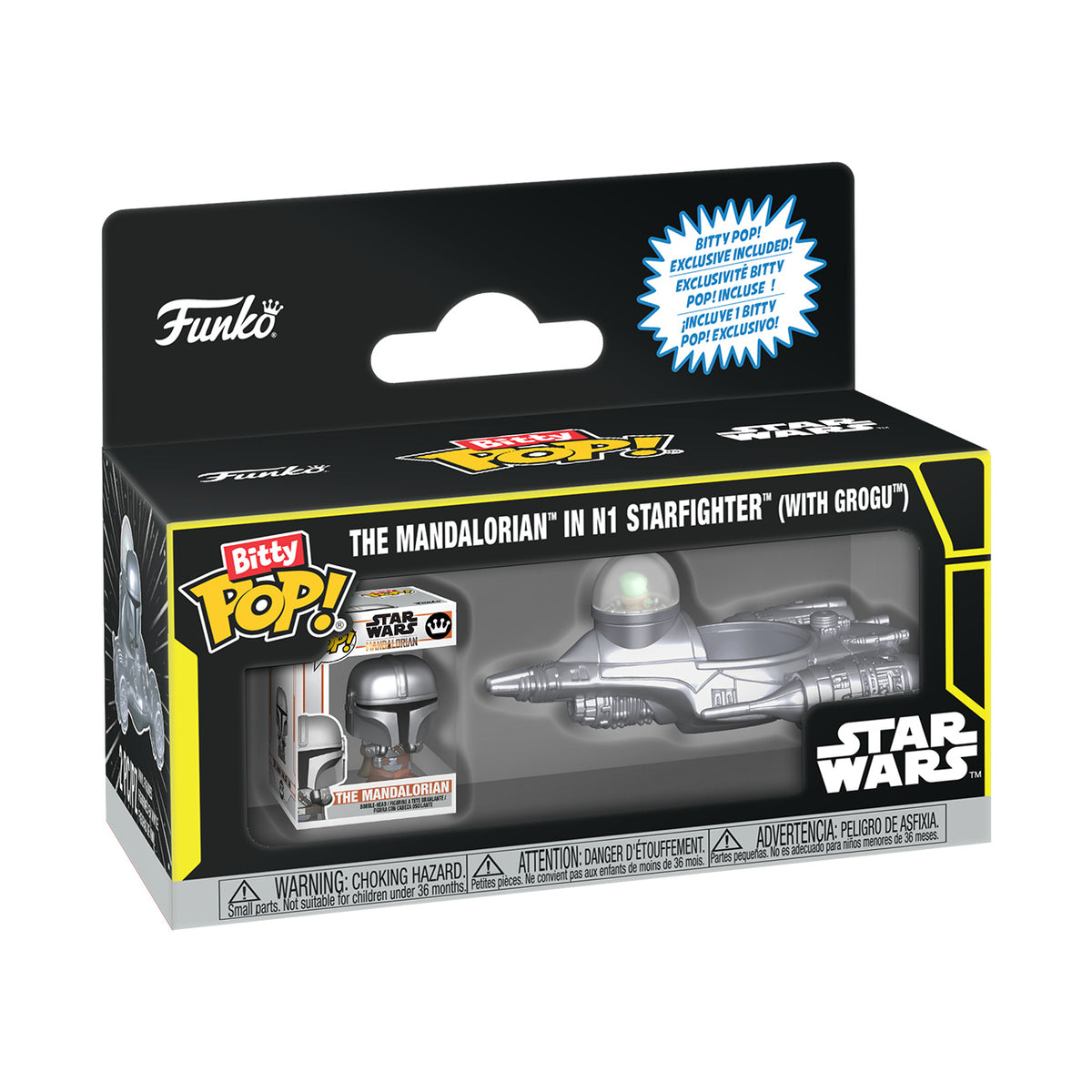 Productafbeelding Star Wars - Mando met Starfighter Funko Bitty Pop Ride figuurset