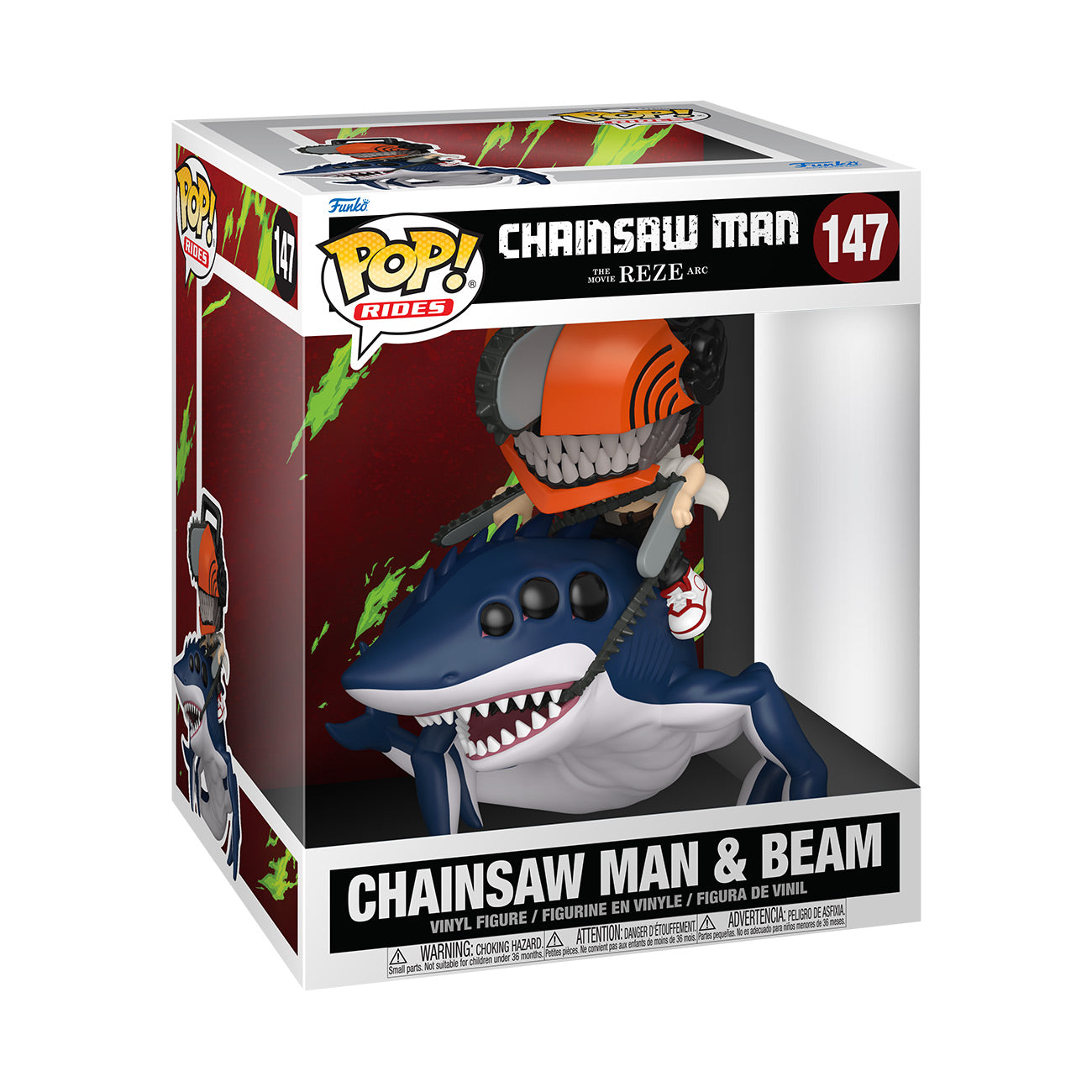 Image produit Figurine Funko Pop Ride Chainsaw Man avec Beam - Chainsaw Man
