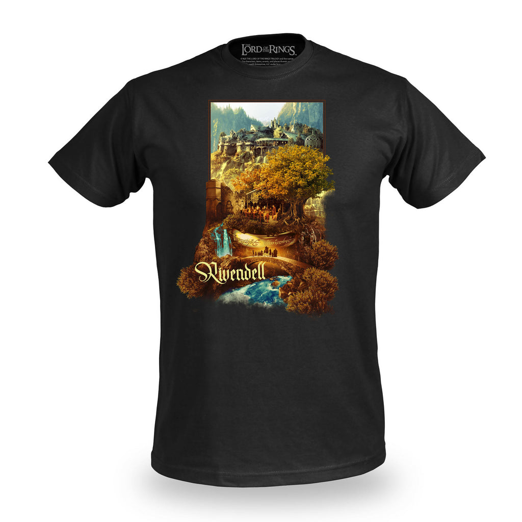 Productafbeelding Rivendel T-shirt zwart - In de Ban van de Ring