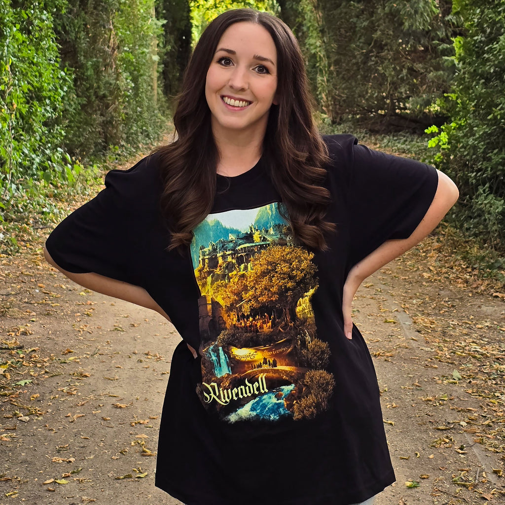 Productafbeelding Rivendel T-shirt zwart - In de Ban van de Ring