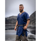 Productafbeelding Middeleeuwse Loki tuniek met korte mouwen blauw