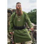 Image produit Tunique viking médiévale Freki vert olive