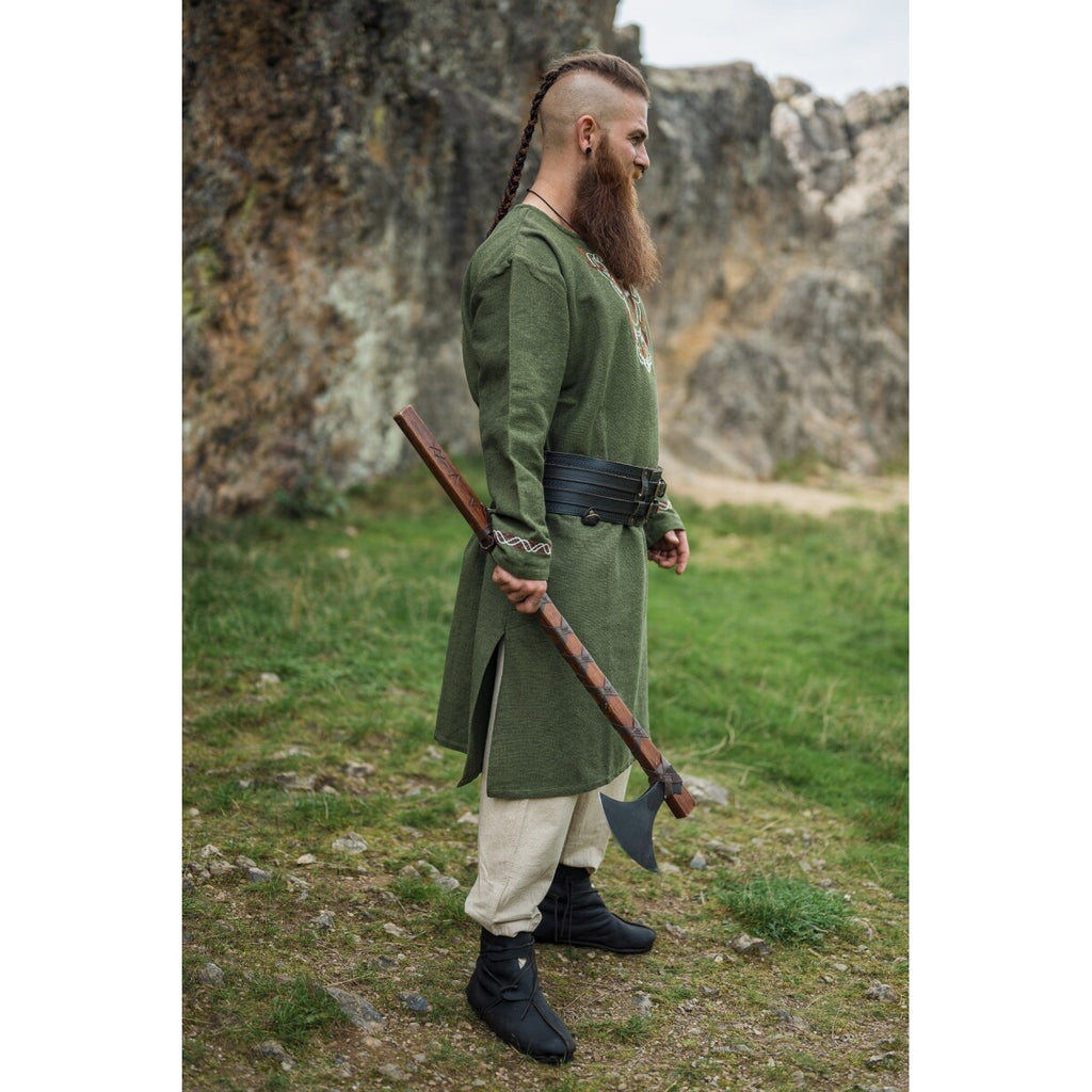 Image produit Tunique viking médiévale Freki vert olive