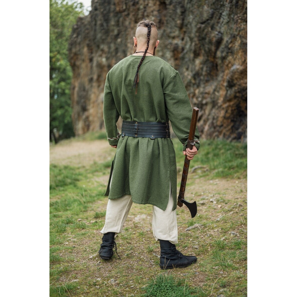 Image produit Tunique viking médiévale Freki vert olive