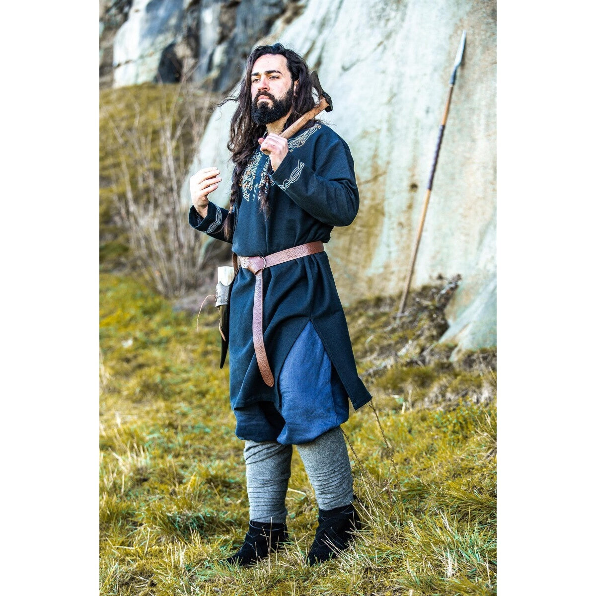 Produktbild Mittelalter Wikinger Tunika Snorri schwarz