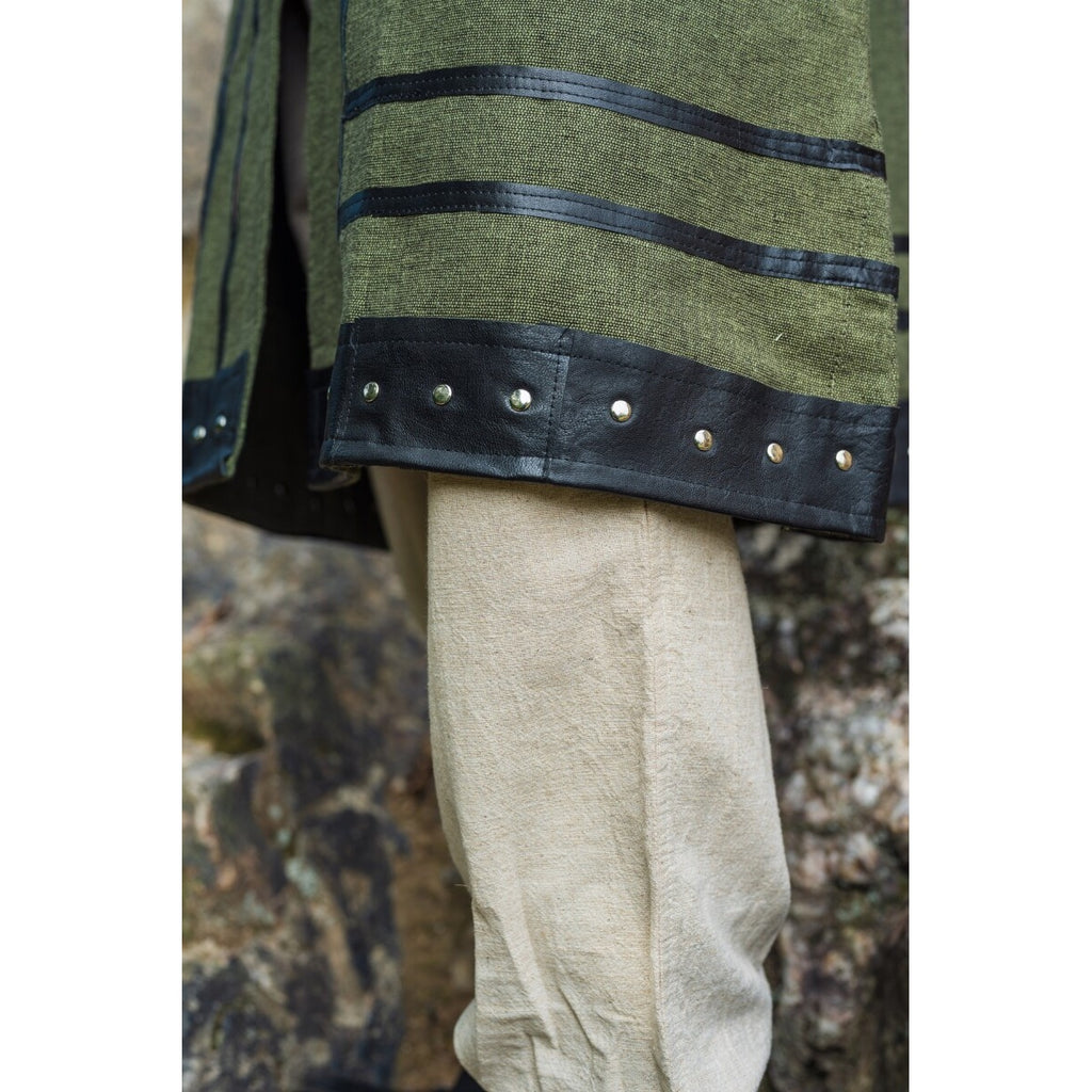 Image produit Tunique viking médiévale Rollo manches courtes vert