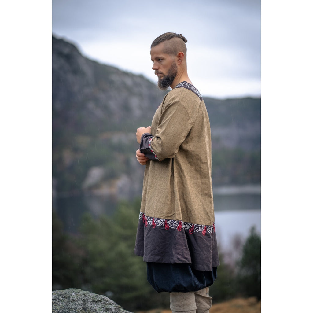 Image produit Tunique viking médiévale Freydis sable