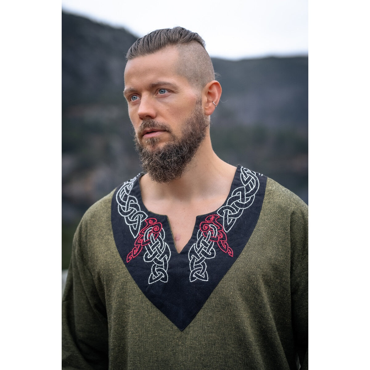 Productafbeelding Middeleeuwse Vikingen tuniek Freydis olijf