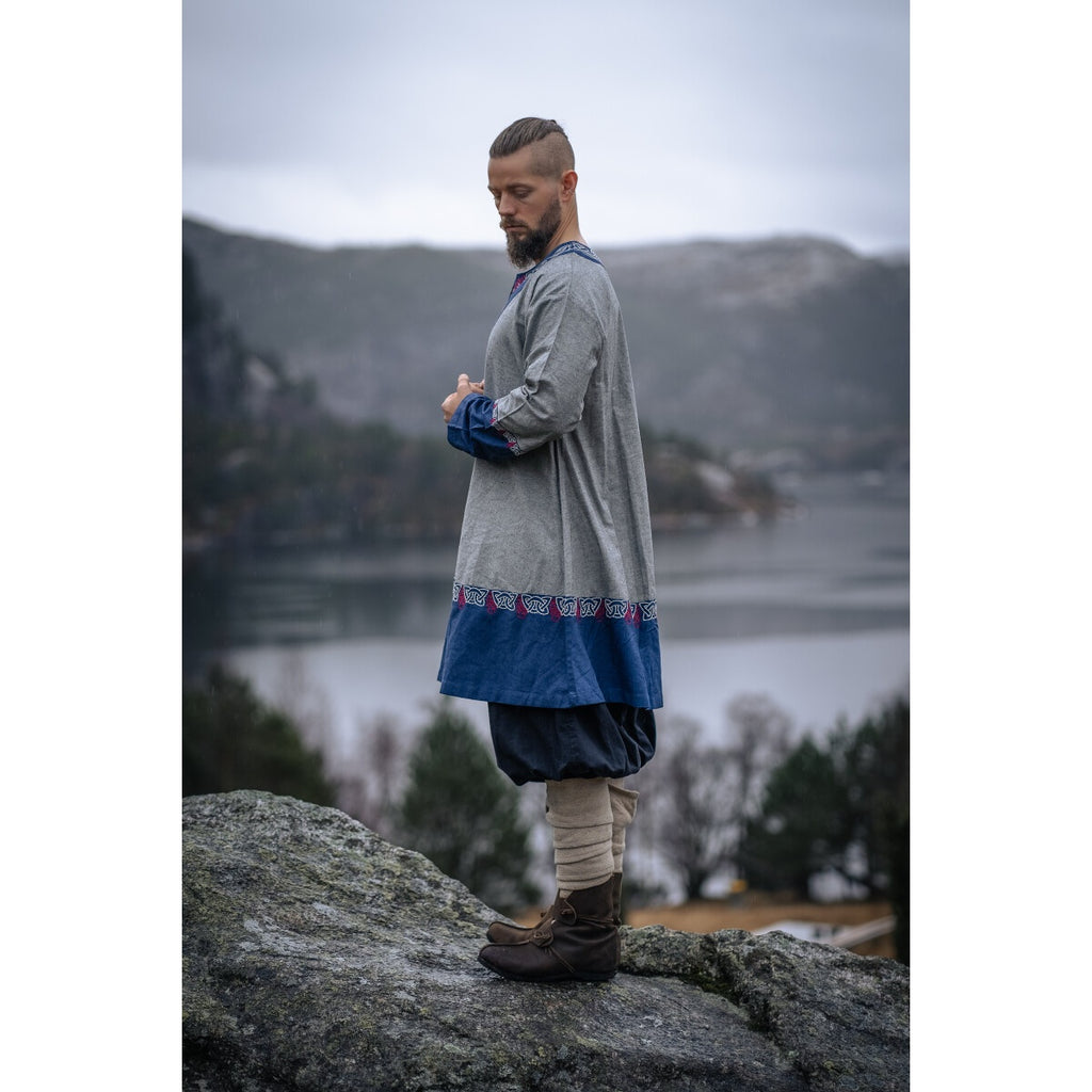 Productafbeelding Middeleeuwse Viking tuniek Freydis grijs