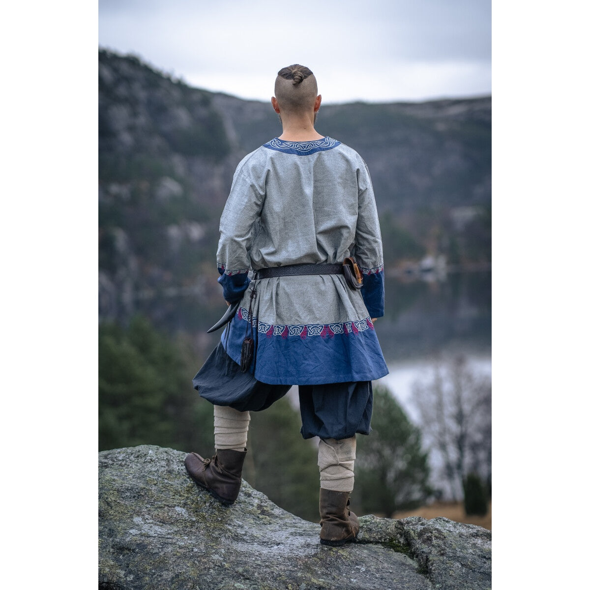 Productafbeelding Middeleeuwse Viking tuniek Freydis grijs