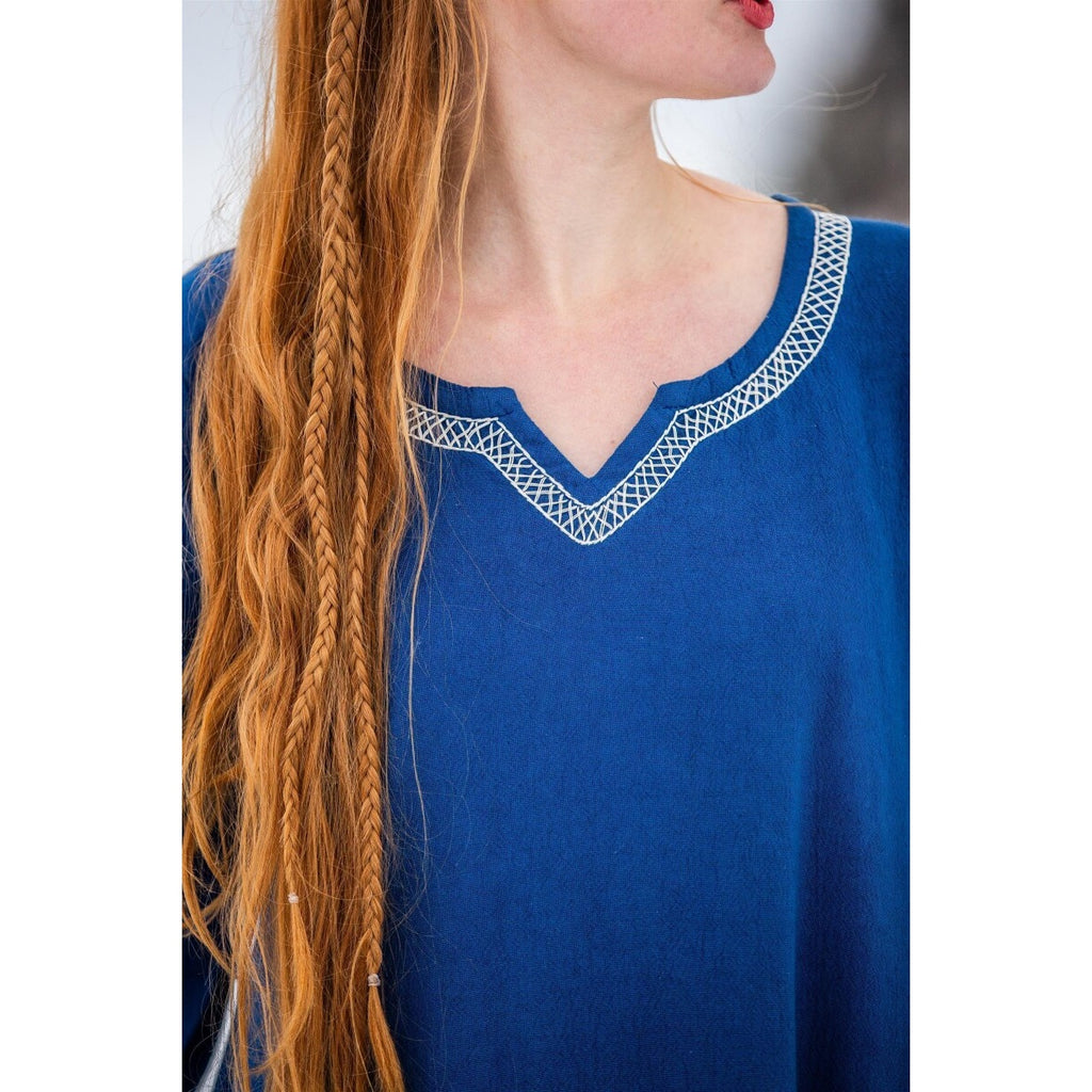 Productafbeelding Middeleeuwse Viking jurk Brigida blauw