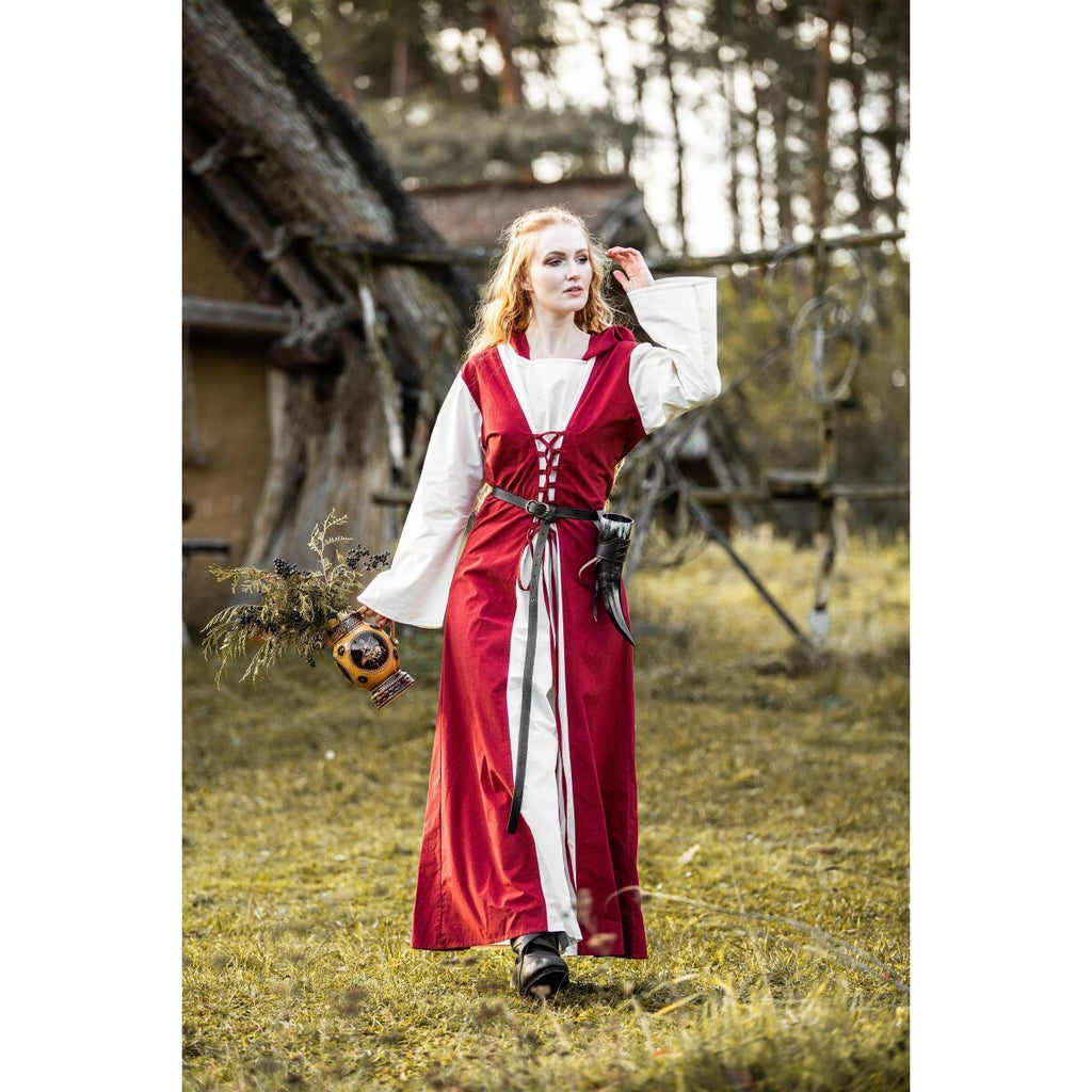 Produktbild Mittelalter Kleid Genefe rot-beige