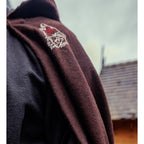 Image produit Cape Viking médiévale Alpha avec broderie loup marron