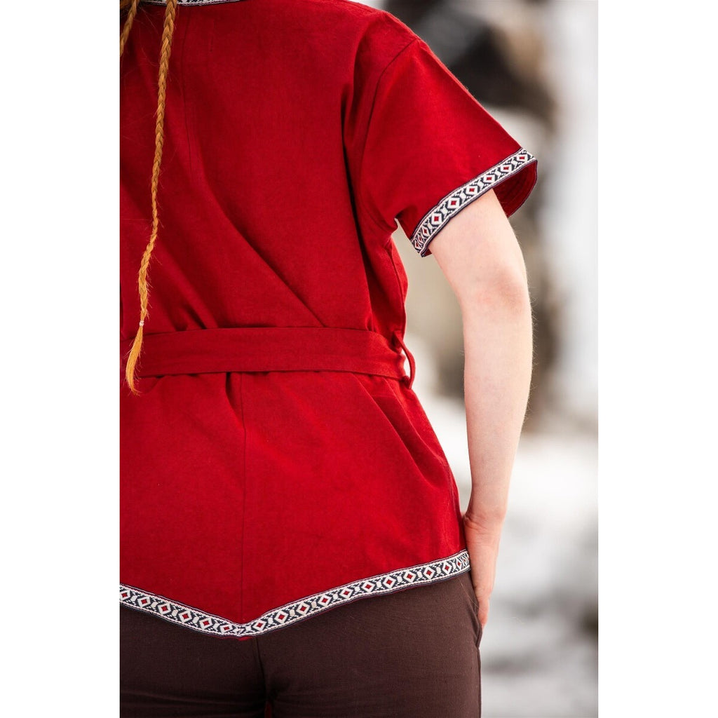 Image produit Tunique viking médiévale Matilda rouge