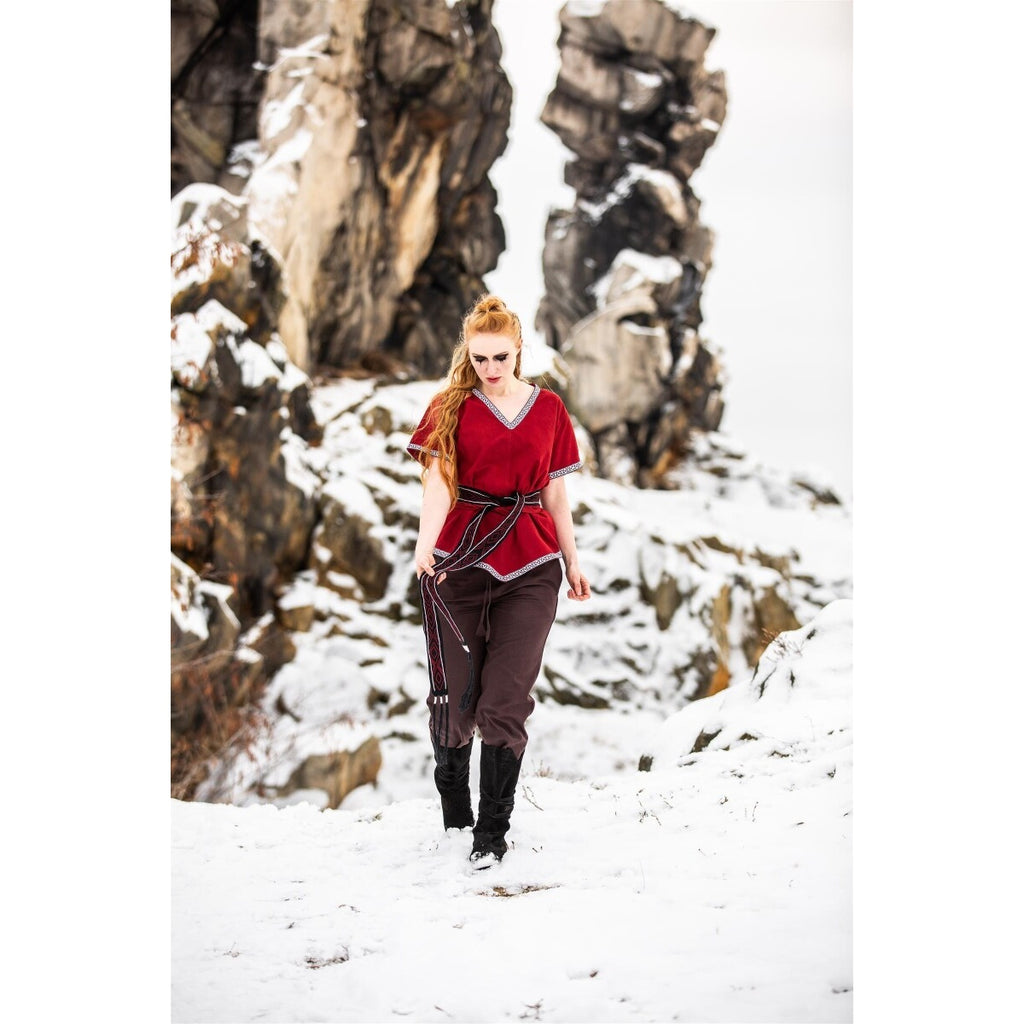 Image produit Tunique viking médiévale Matilda rouge