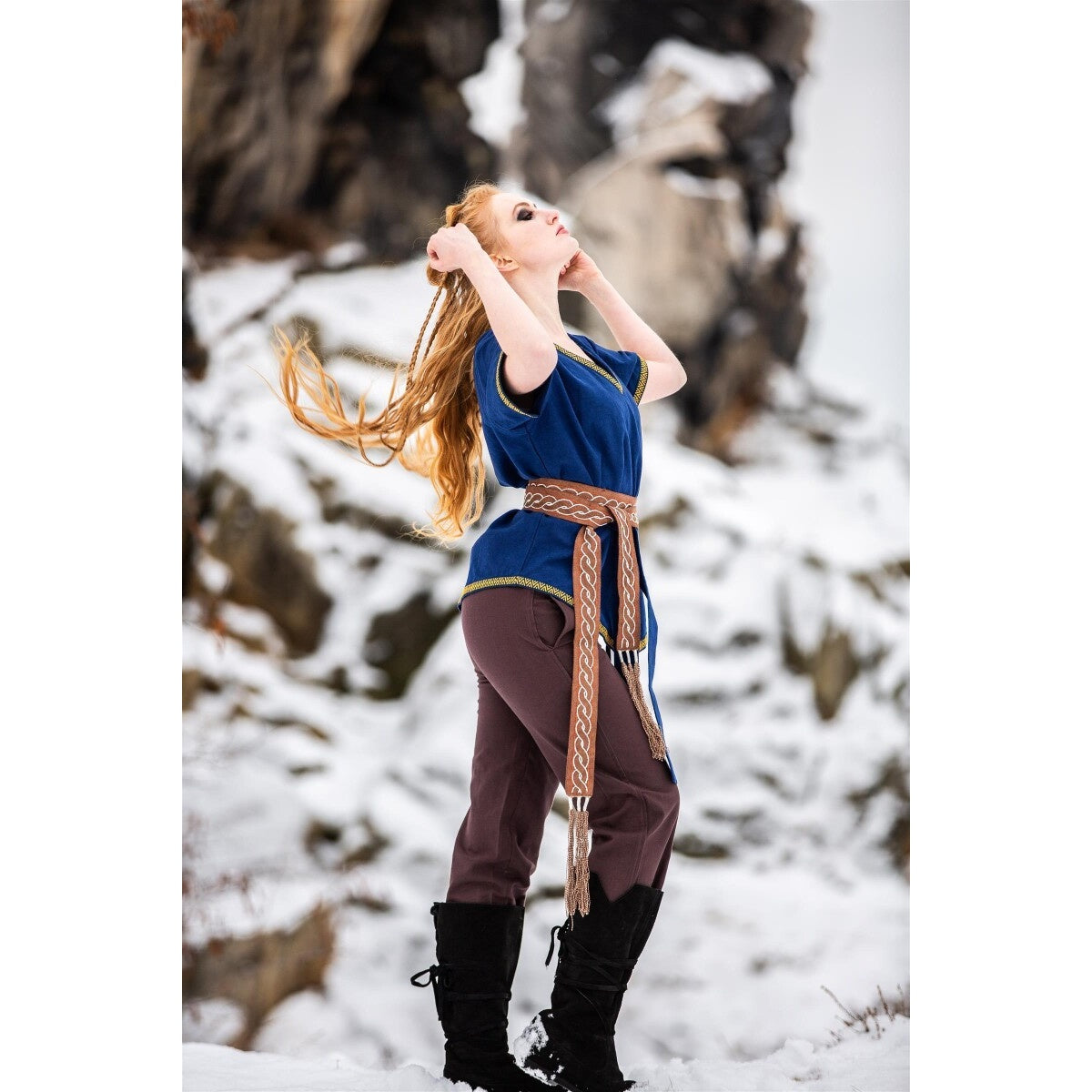 Image produit Tunique viking médiévale Matilda bleu