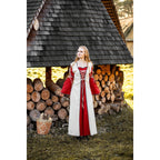 Productafbeelding Middeleeuwse jurk Amalia beige-rood