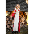 Productafbeelding Middeleeuwse jurk Amalia beige-rood