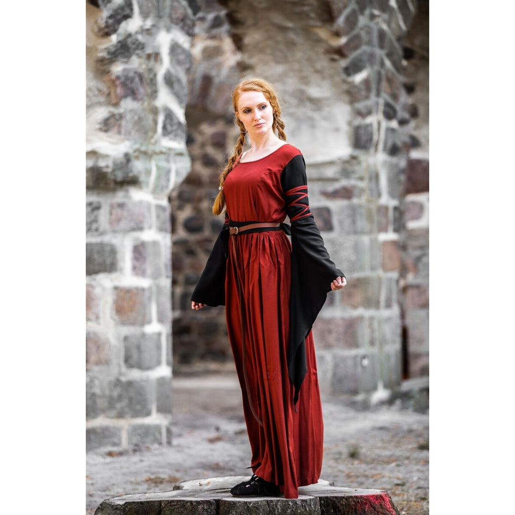 Image produit Robe médiévale Dorell rouge-noir
