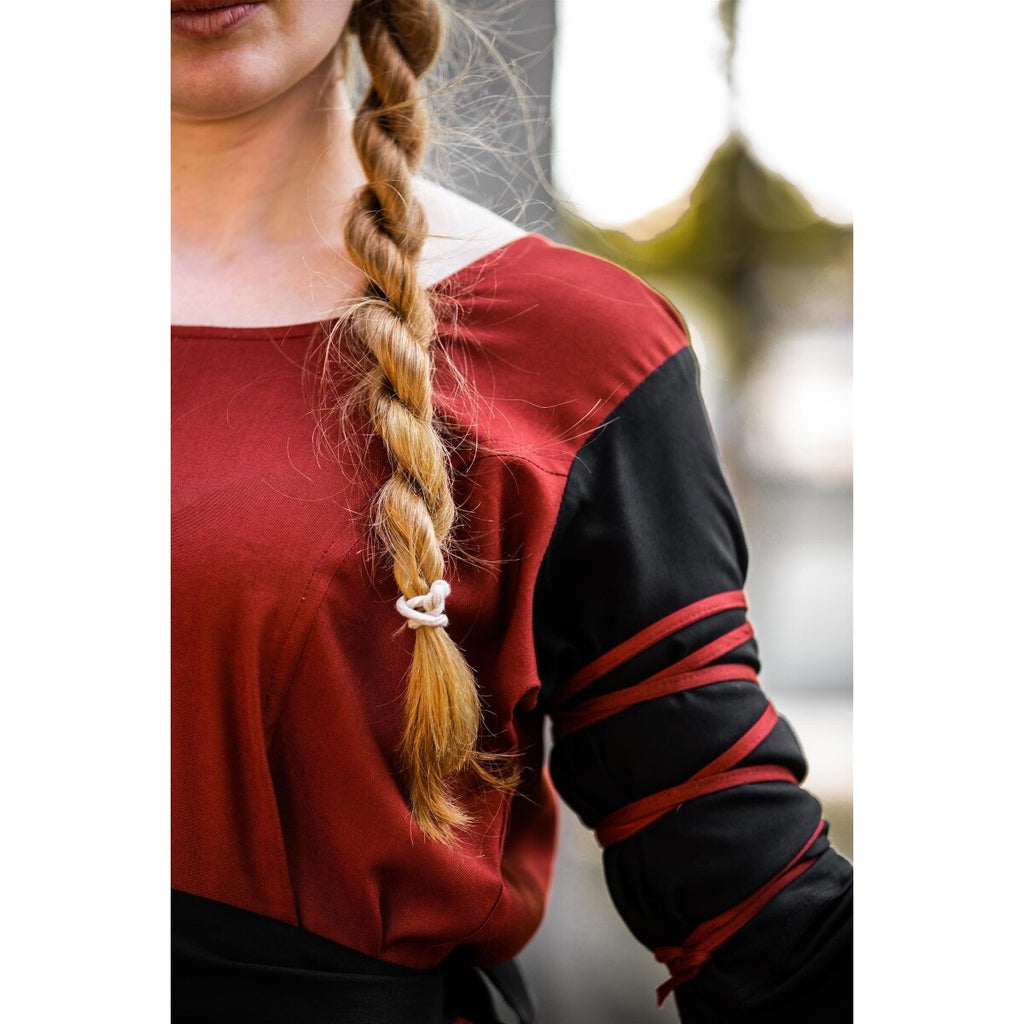 Image produit Robe médiévale Dorell rouge-noir