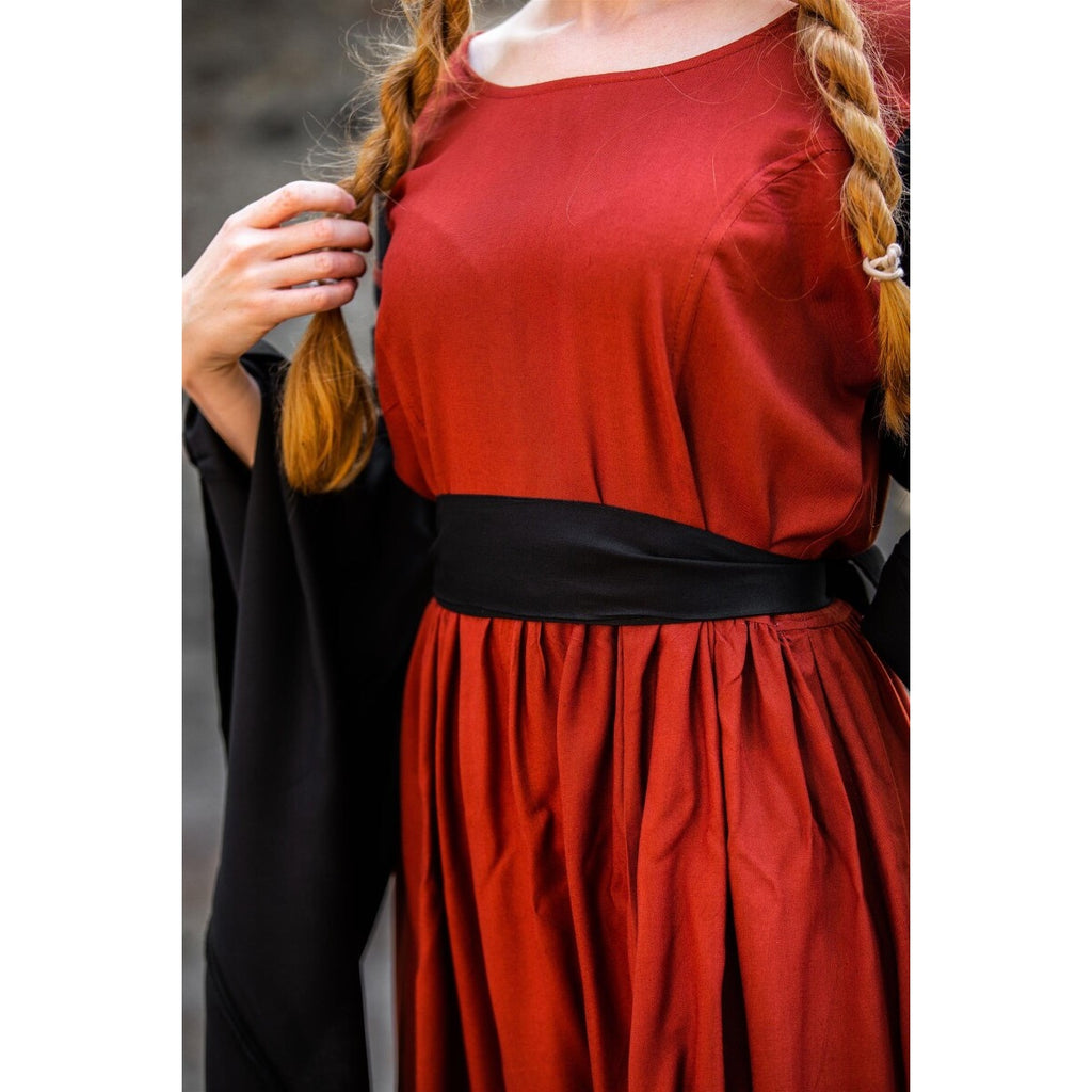 Image produit Robe médiévale Dorell rouge-noir