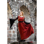 Image produit Robe médiévale Dorell rouge-noir