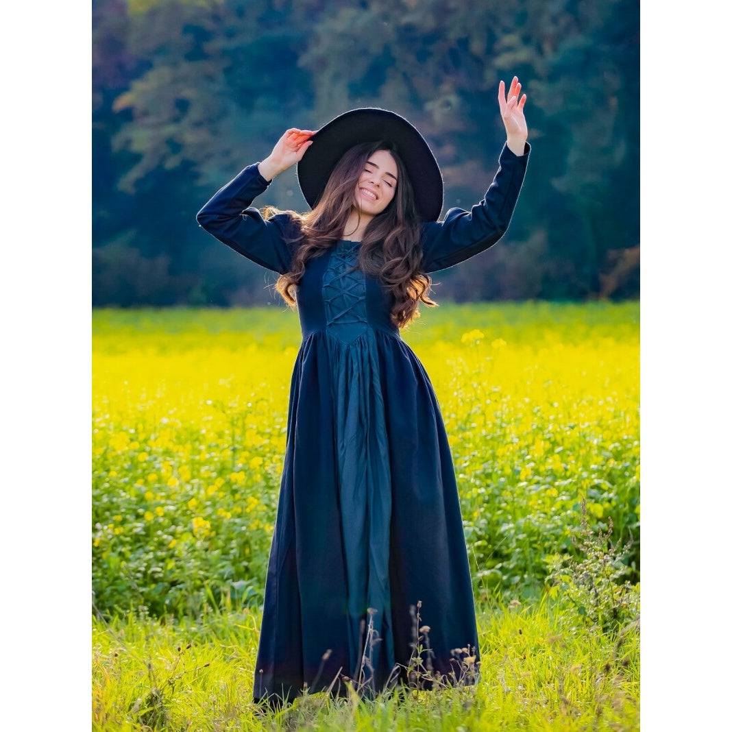 Produktbild Mittelalter Kleid Medusa schwarz-blau