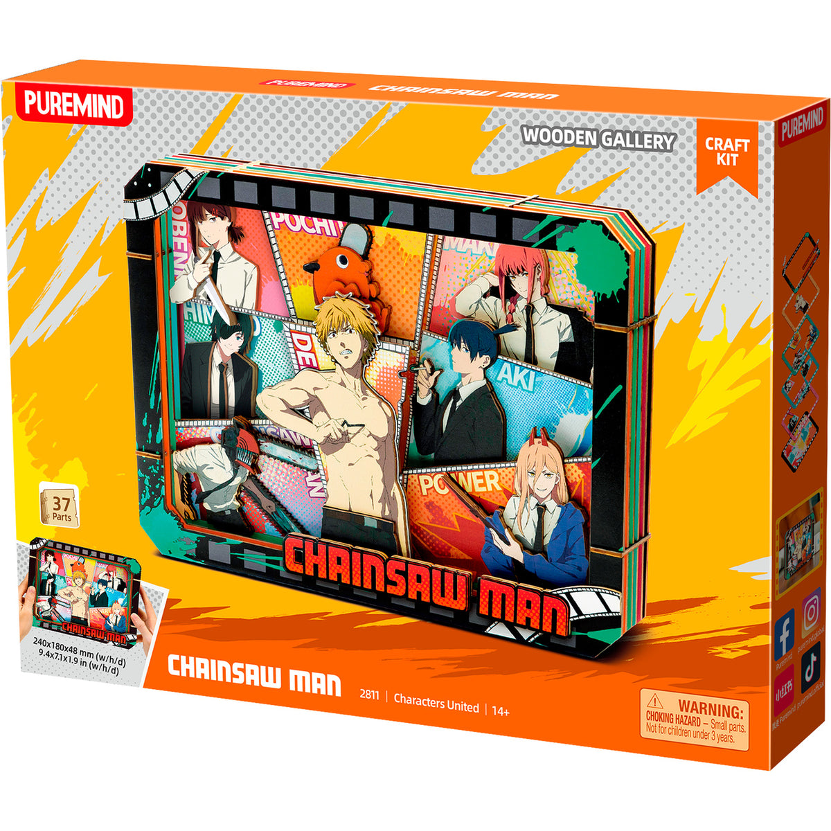 Image produit Chainsaw Man - Cadre Galerie en Bois Groupe