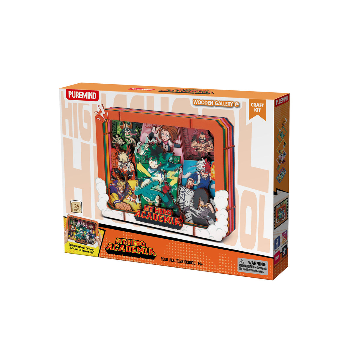Image produit My Hero Academia - Cadre photo galerie en bois High School