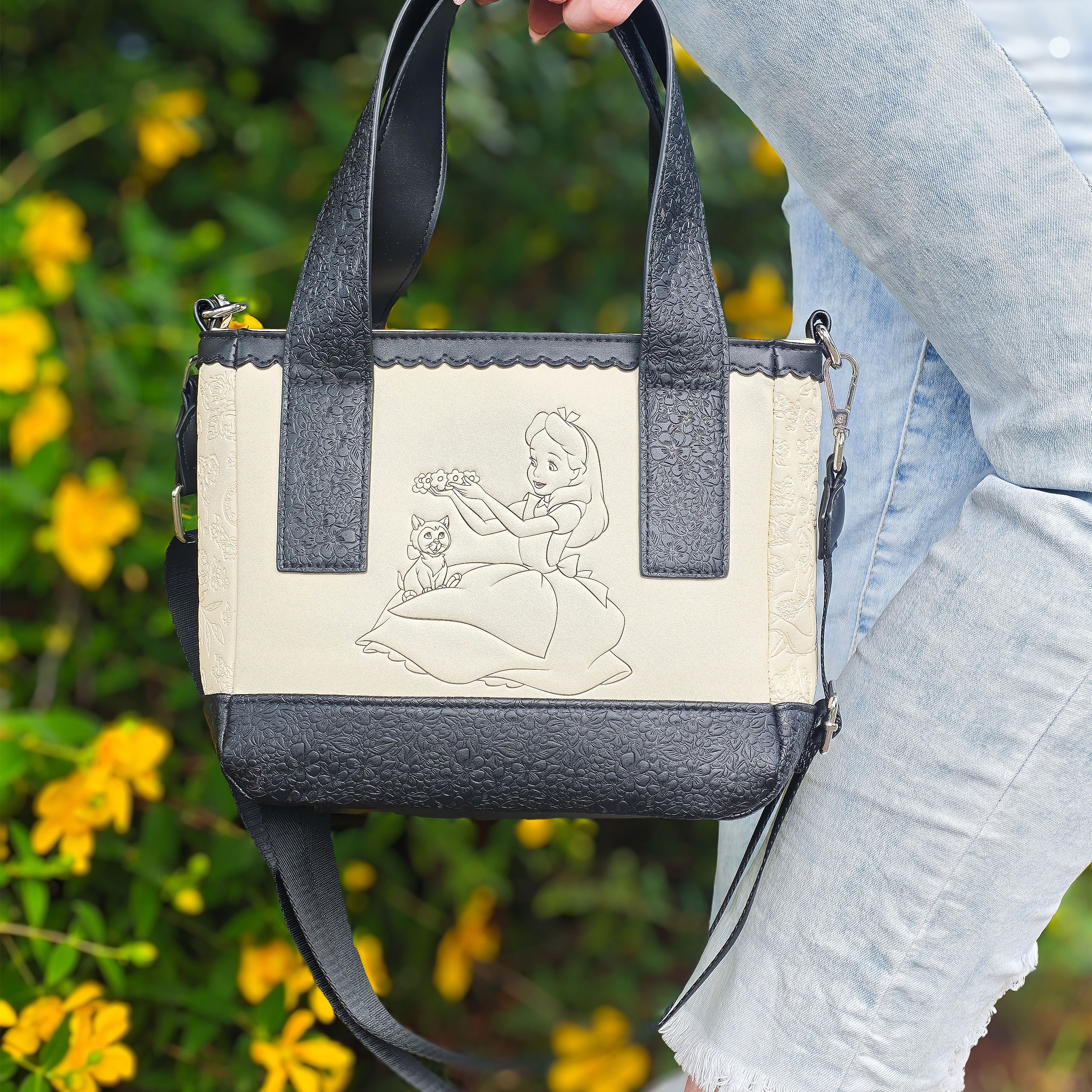 Productafbeelding Alice in Wonderland - Floral mini crossbody tas